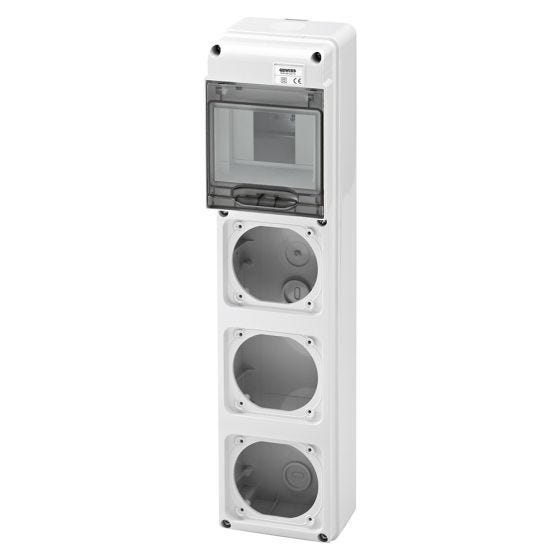 5-module panel for 3 outlets