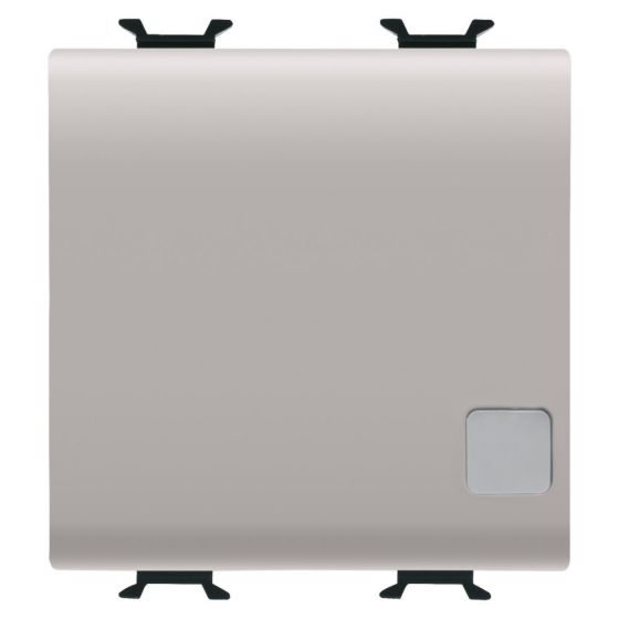 Corus Illuminated Double Pole Circuit Breaker 2 Module Matte/Satin Beige