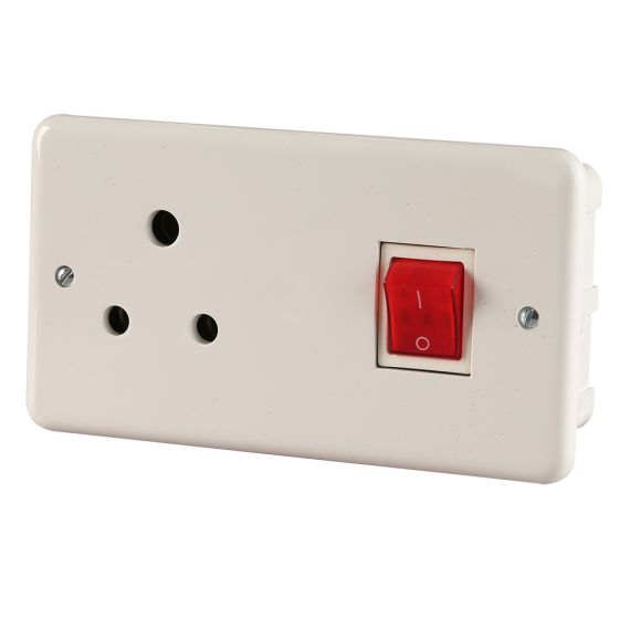 2-pole circuit breaker + socket for air conditioner