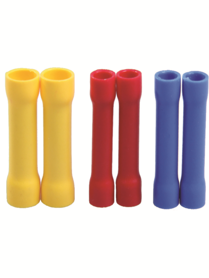6mm Coated Pipe Cable Lug (100) Yellow