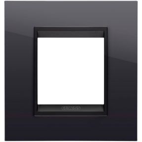 LUX frame, glossy black shade combined with matte black, 2 modules for box 55