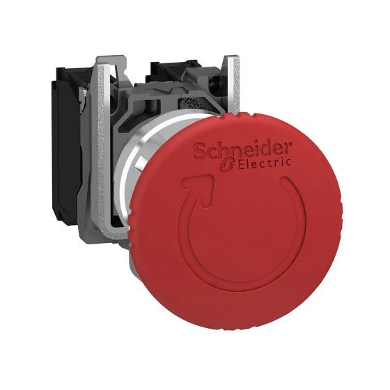 Mushroom switch locked and released