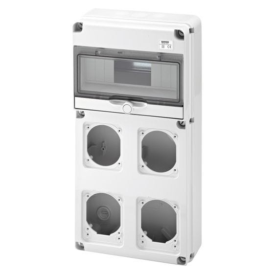 10-module panel for 4 outlets (without grounding strip 3940408B)