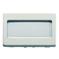 Illuminated 3-way doorbell button + nameplate
