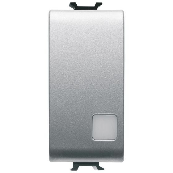 Illuminated button 1 module titanium