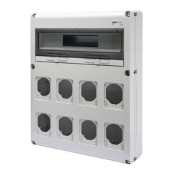 20-module panel for 8 outlets (without grounding strip 3940412B)
