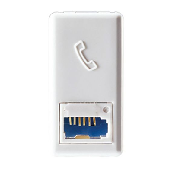 Bezeq 1-Mod Telephone Socket System - Original White