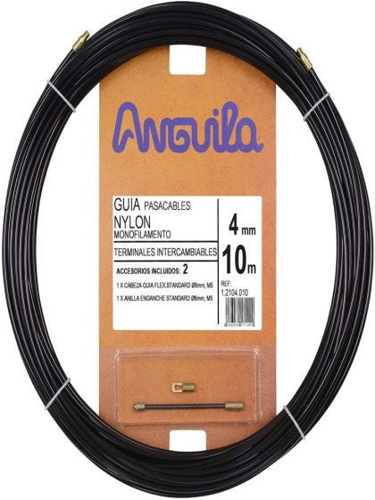 Steelband 4 mm thick black nylon Anguila - to choose from