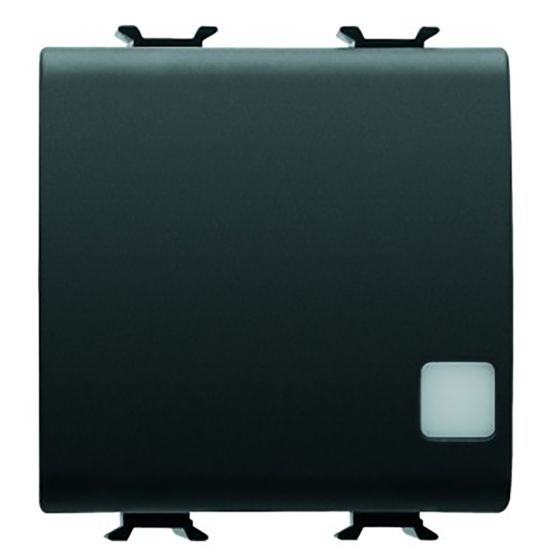 Korus - Illuminated Single Switch 2 Module Matte/Satin Black