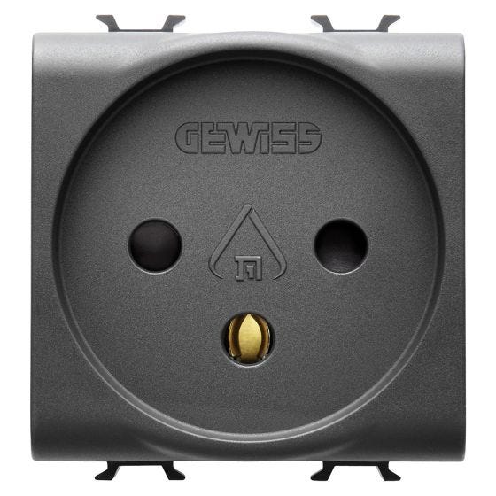 Korus-Israeli power outlet 2 module matte/satin black color