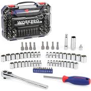 Mixed socket set mm+inch (63 pcs) WORKPRO D1/4+D3/8