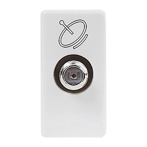TV socket system, direct hole, 1 module, original white