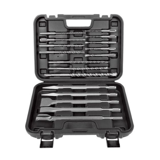 CAT SDS-PLUS hammer drill and chisel set (17 pcs)