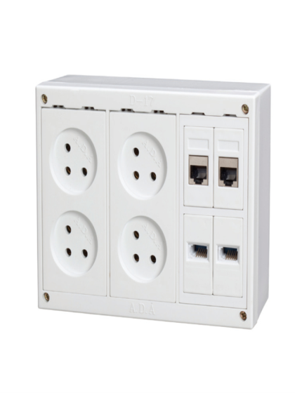 D-17 EHT box + 4 white power sockets + adapter