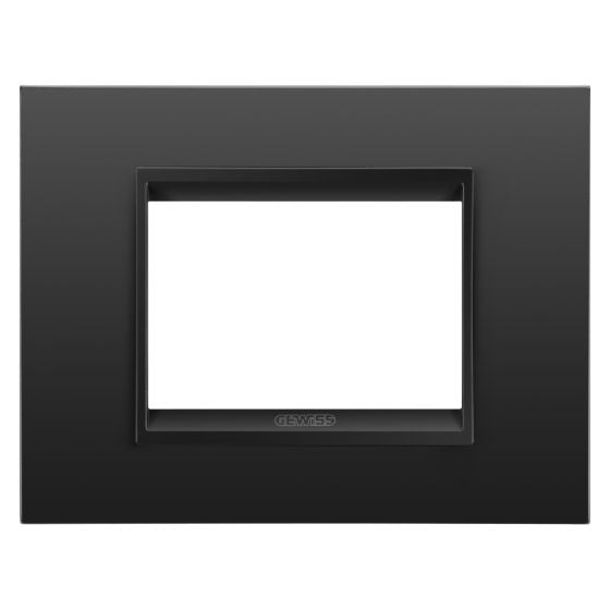 LUX metal frame monochrome satin black 3 module (same as accessory in black)
