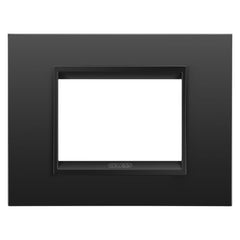 LUX metal frame monochrome satin black 3 module (same as accessory in black)